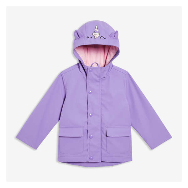 Toddler Girls' Raincoat - Bright Purple